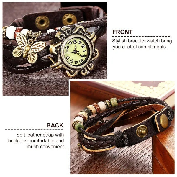 Vintage Women's Watch Bohemian Handmade Leather Watch - 5 - CJ
