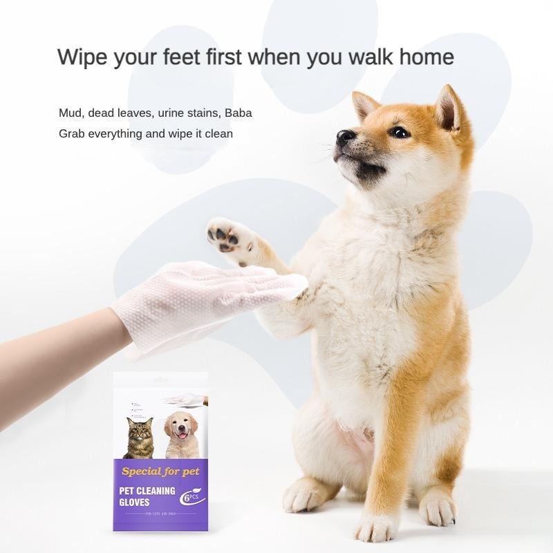 PET Cleaning  Deodorizing Bathing Wipes ForDogs And Cats, Nourish Fur Coconut OilGrooming Wipes For Dogs, Pet Cleaning GlovesWipes For Daily Care And Traveling.Hypoallergenic - 5 - CJ