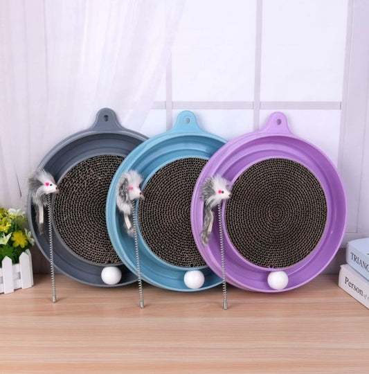 Multi - functional Cat Scratching Board With Ball Track, Various Colours Of Mat Board, Self - height Relief From Boredom To Tease The Cat, With Spring And Ball, Anti - scratch Furniture Artifacts, A Must - ha - 5 - CJ