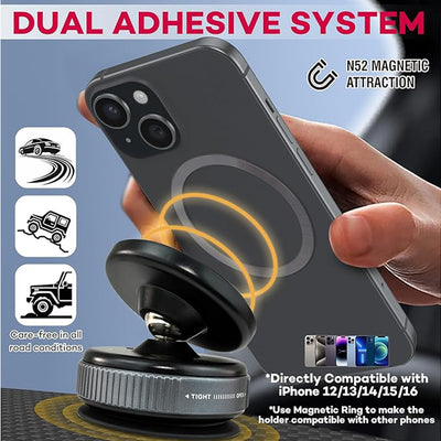Car Phone Holder, Upgraded 360Adjustable Vacuum Suction 20X  Magnets - 5 - CJ