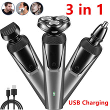 Electric Shaver Mens Razor Rotary Waterproof Pop - Up Beard Trimmer Wet Dry Cordless Nose Hair Cutting Barber Shaving Machine - 5 - CJ