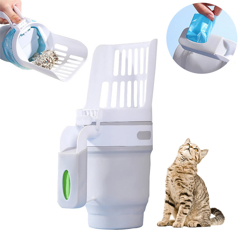 Upgrade Widen Cat Litter Shovel Scoop With Refill Bags Large Cat Litter Box Self Cleaning Cat Waste Bin System Pet Supplies Pet Products - 0 - CJ