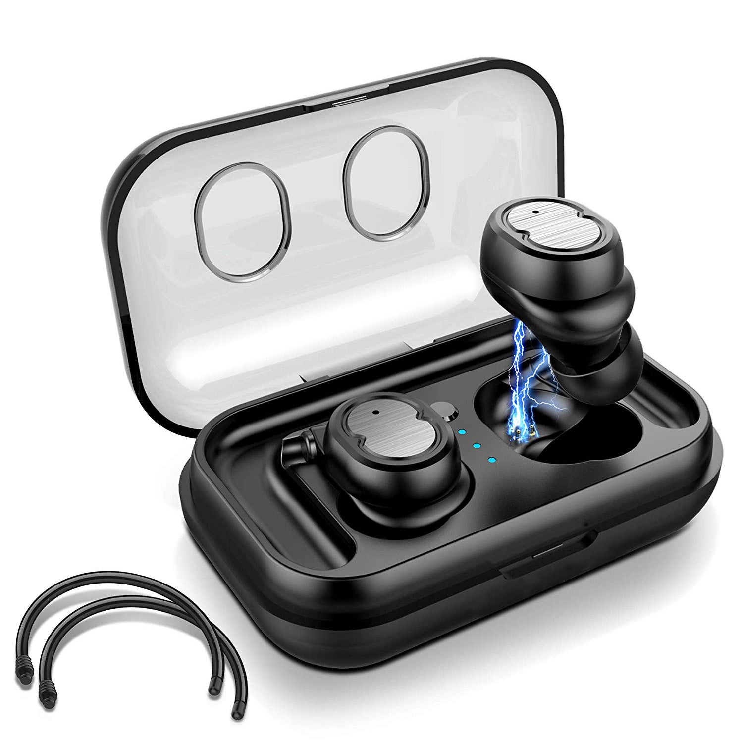 TWS Wireless 5.0 Earbuds IPX4 Touch In - Ear Stereo Earphone Noise Canceling Earpieces 32.8 Ft Transmission Range With Mic 500mAh Magnetic Charging Dock - 5 - CJ