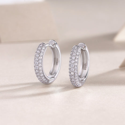 1Corner Star Diamond Set Moissanite Silver Earrings Luxury Fashion Diamond Earrings Stud Earrings Prohibit TikTok sales - 5 - cjdropshipping