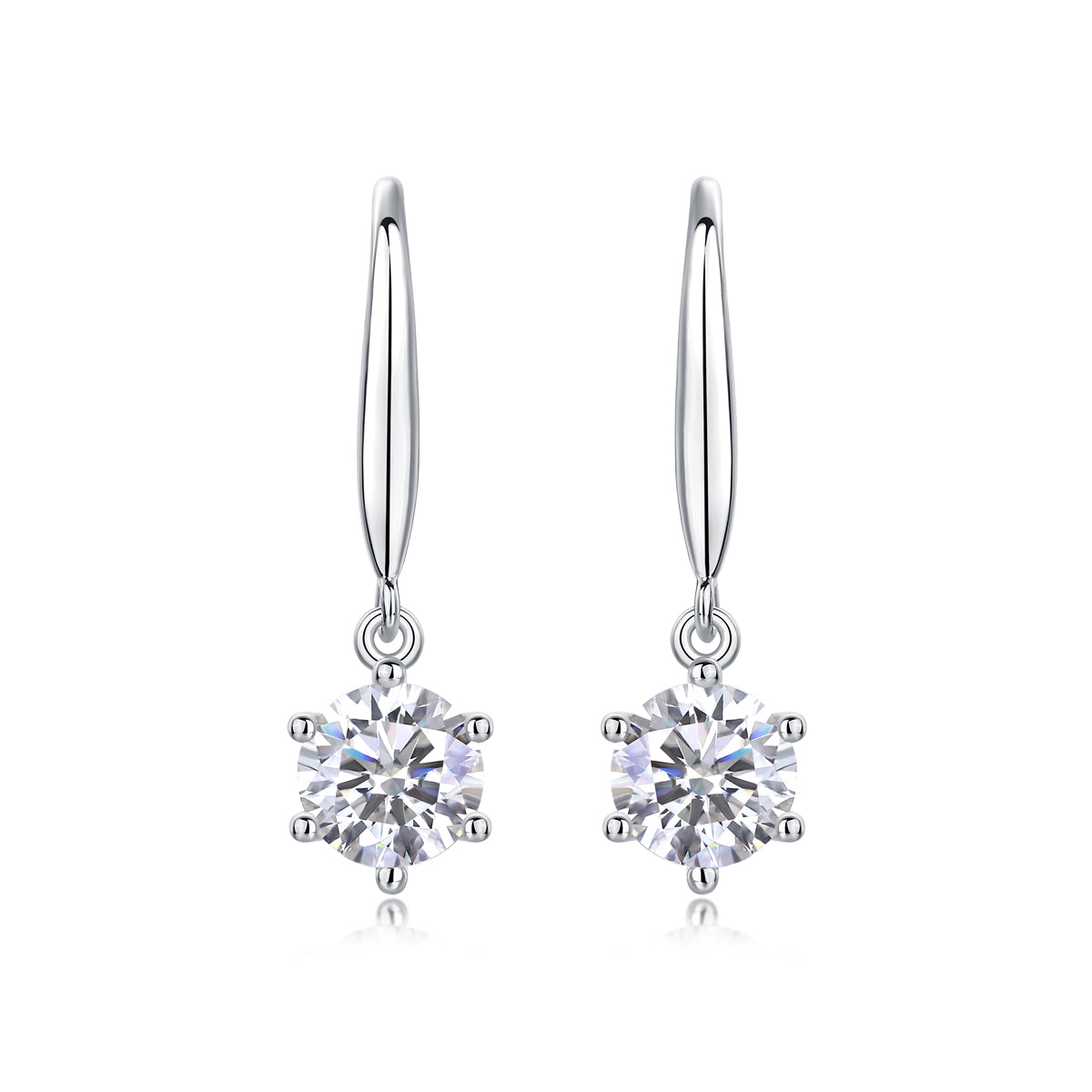 1Jumping Wind Inlaid Moissanite Silver Earrings Luxury Fashion Diamond Earrings Prohibit TikTok sales - 5 - CJ