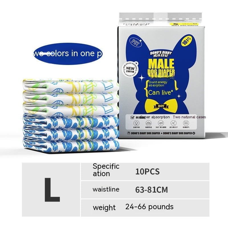 Disposable Female Dog Urinary Diaper Physiological Pants - 0 - CJ - Male dog upgrade - L - CJGY189006530DW