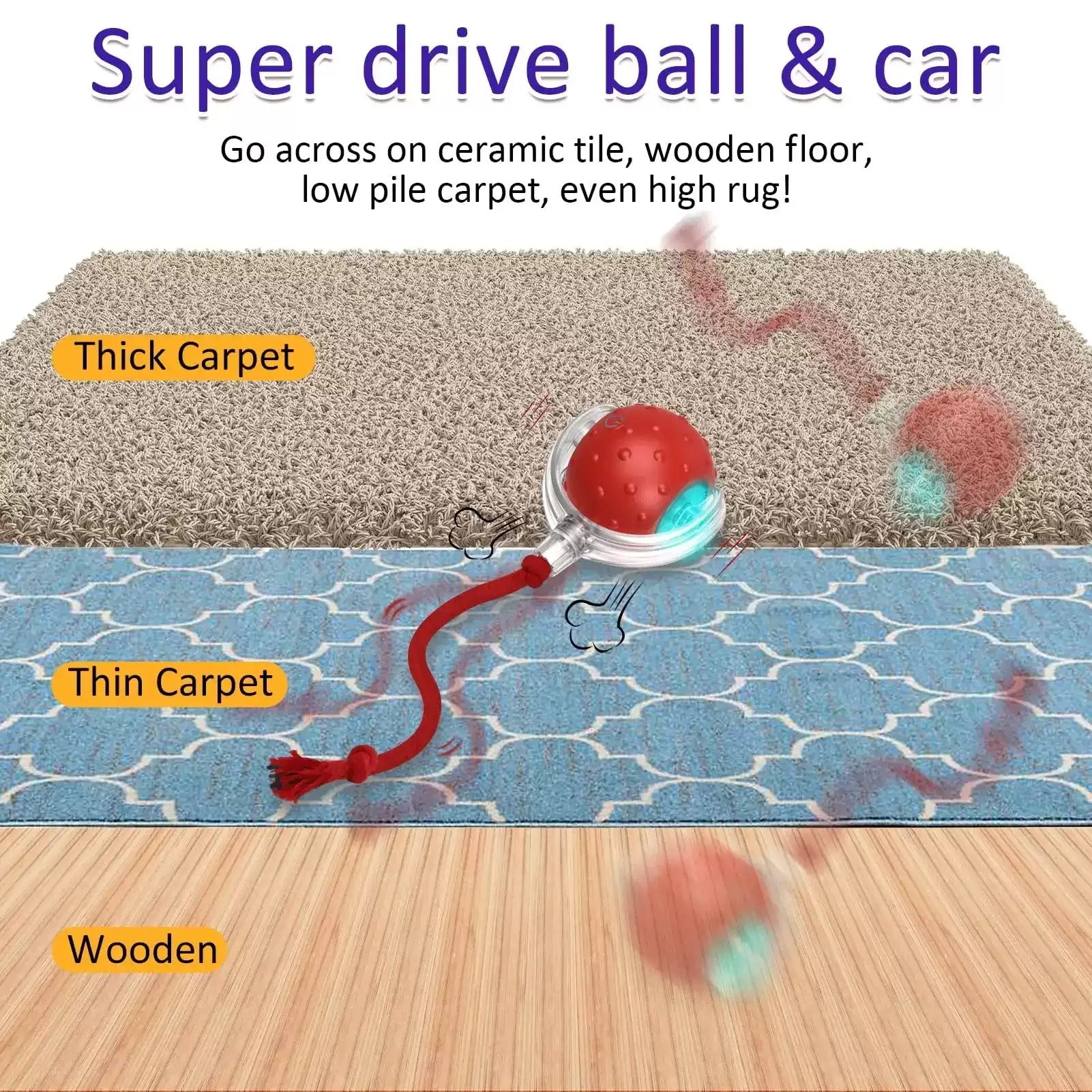 Interactive Cat Toy Ball Super Drive Cat Rolling Balls With - 0 - CJ