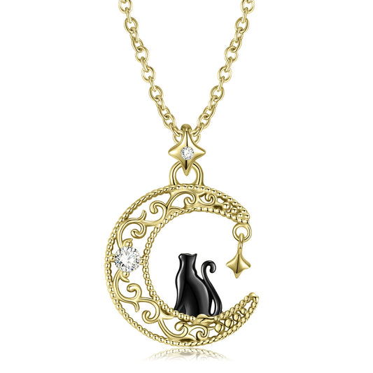 Original Design Black Cat S925 Sterling Silver Jewelry Collar Chain - 4 - https://x.com/titan_prim62775J