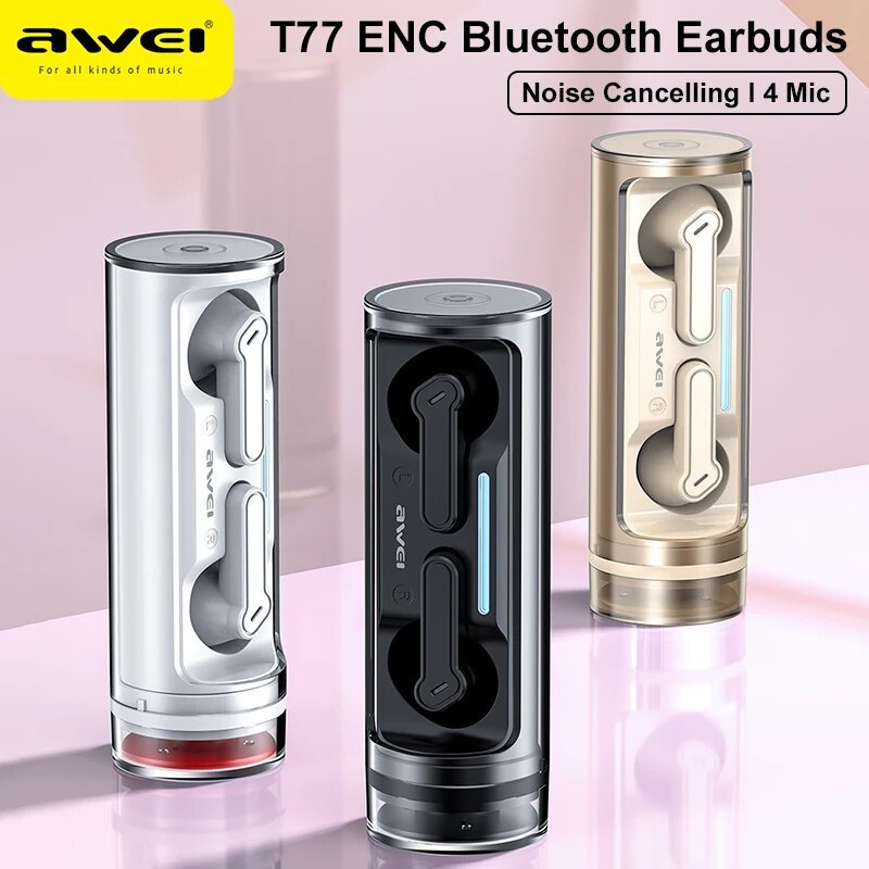 AWEI Four-microphone ENC Call Dry-reducing Bluetooth Headset