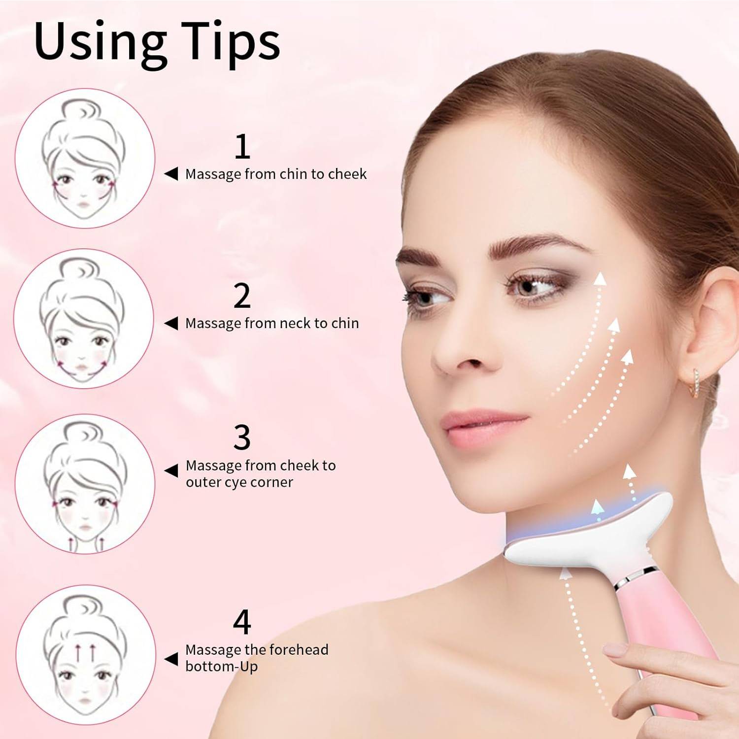 Skin Care Neck Face Massage Tool With Thermals, 3 - in - 1 Facial Massager - 5 - CJ