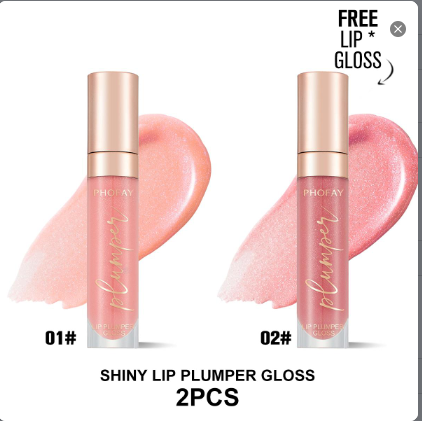 PHOFAY Shiny Lip Plumper Gloss - 4 - CJ - Set1 - CJKH210822009IR