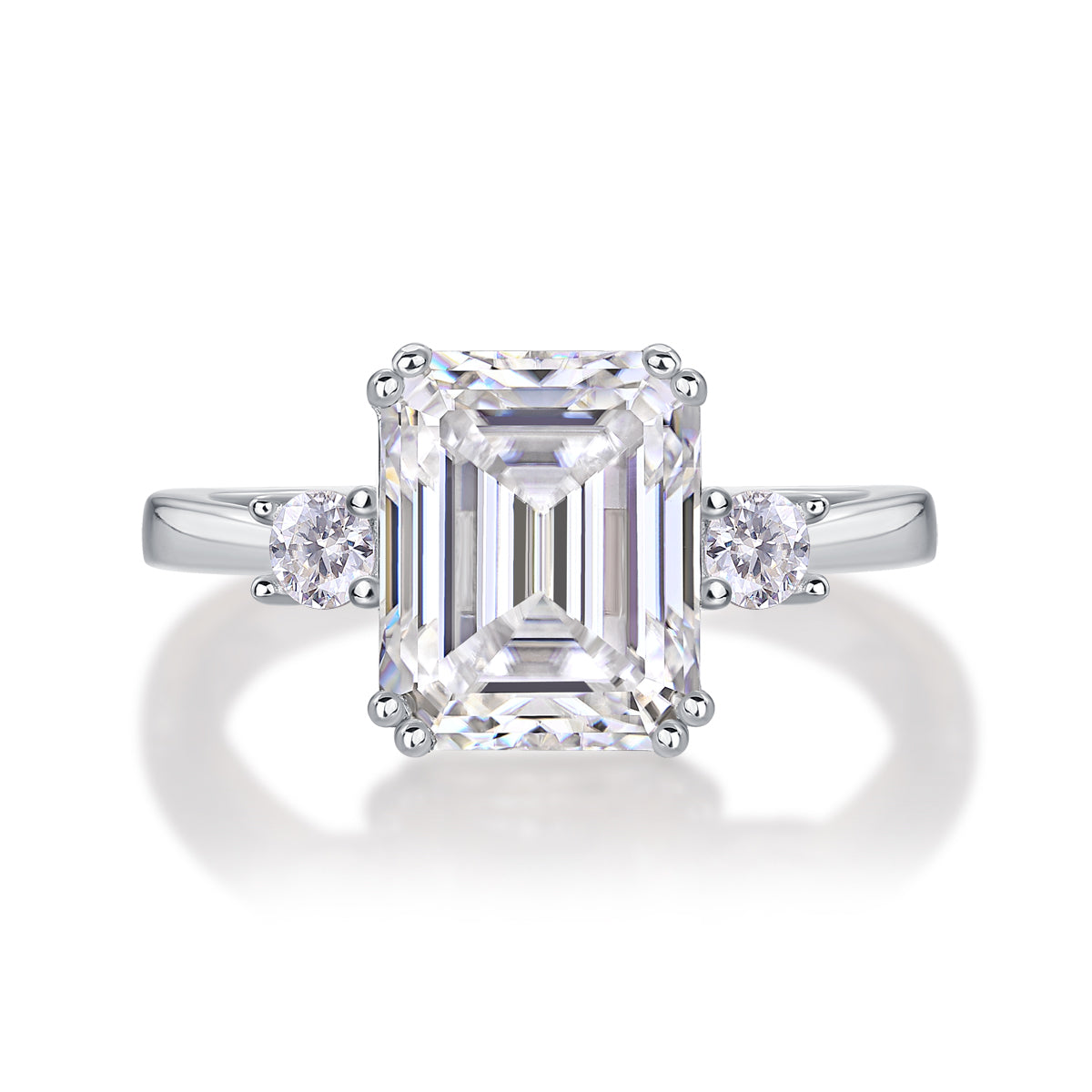 1Baguette Diamond Ring Wedding Ring Luxury Moissanite Silver Ring Prohibit TikTok sales - 5 - CJ