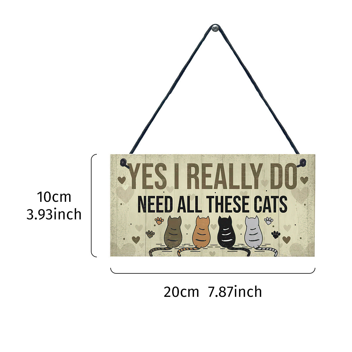 Wooden Cat Pendant For Pets Vintage Style - 0 - CJ