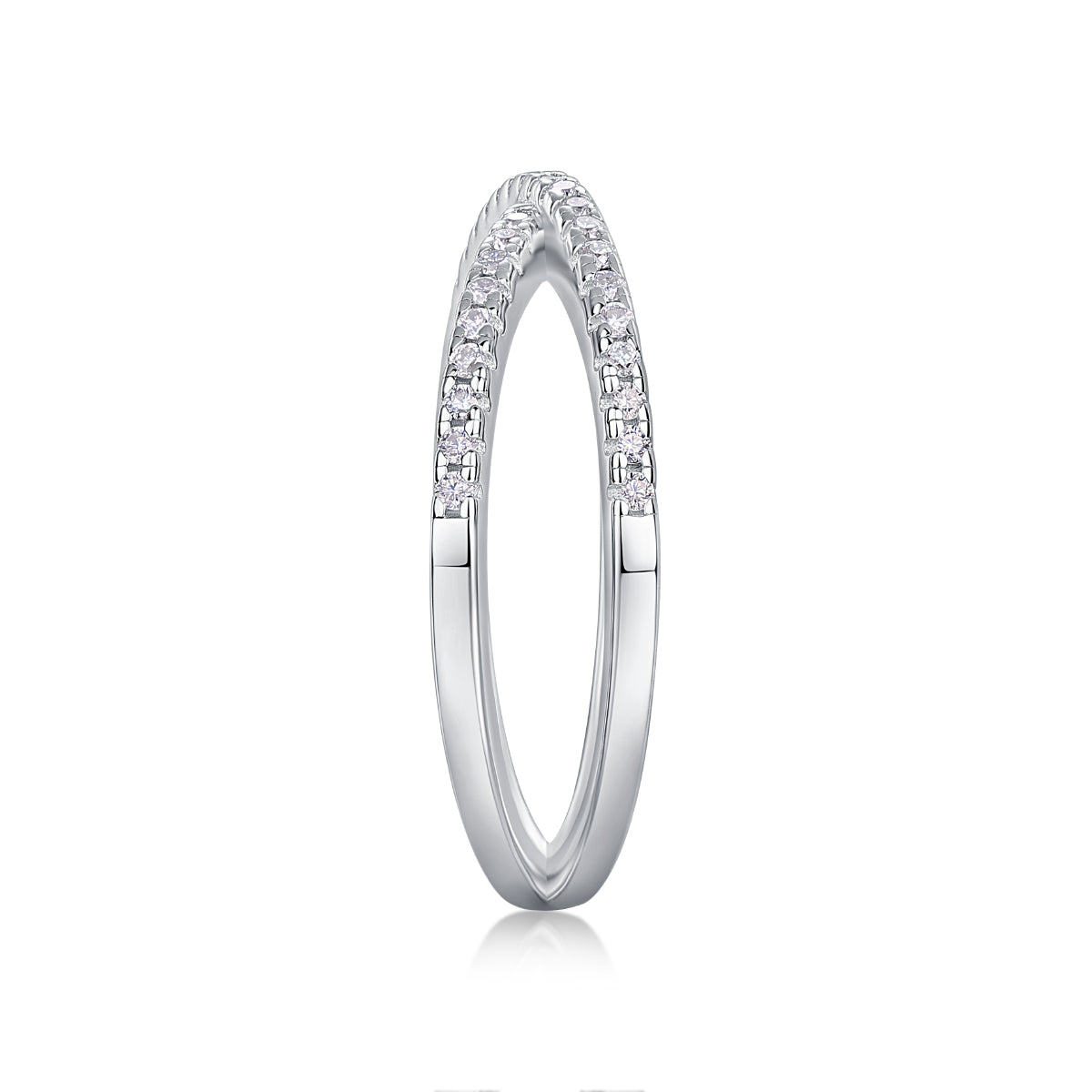 1Double Band Diamond Ring Luxury Fashion Set Moissanite Silver Ring Prohibit TikTok sales - 5 - CJ