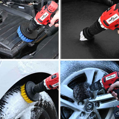 Drill Brush Set 28 Pieces Multicolor and   Car Cleaning Brush Set - 5 - cjdropshipping