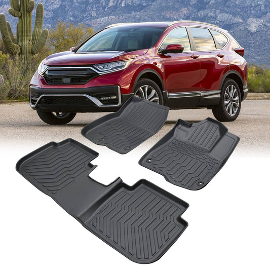Car Floor Mats For 2023 CRV Hybrid Black All - Weather TPE Rubber Car Mats - 5 - CJ