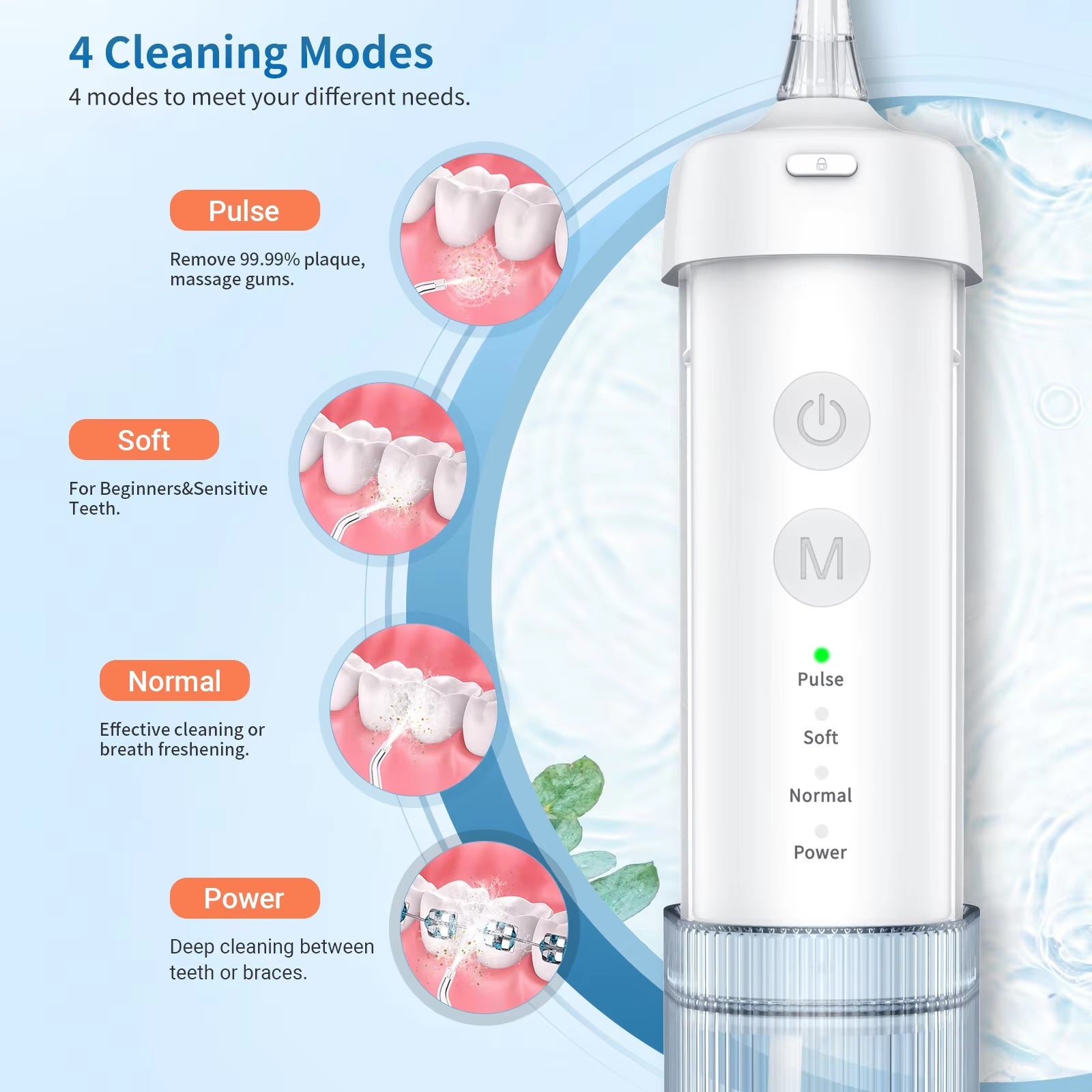 V1, Portable Water Flosser. Disinfects And Cleans Teeth - 5 - CJ