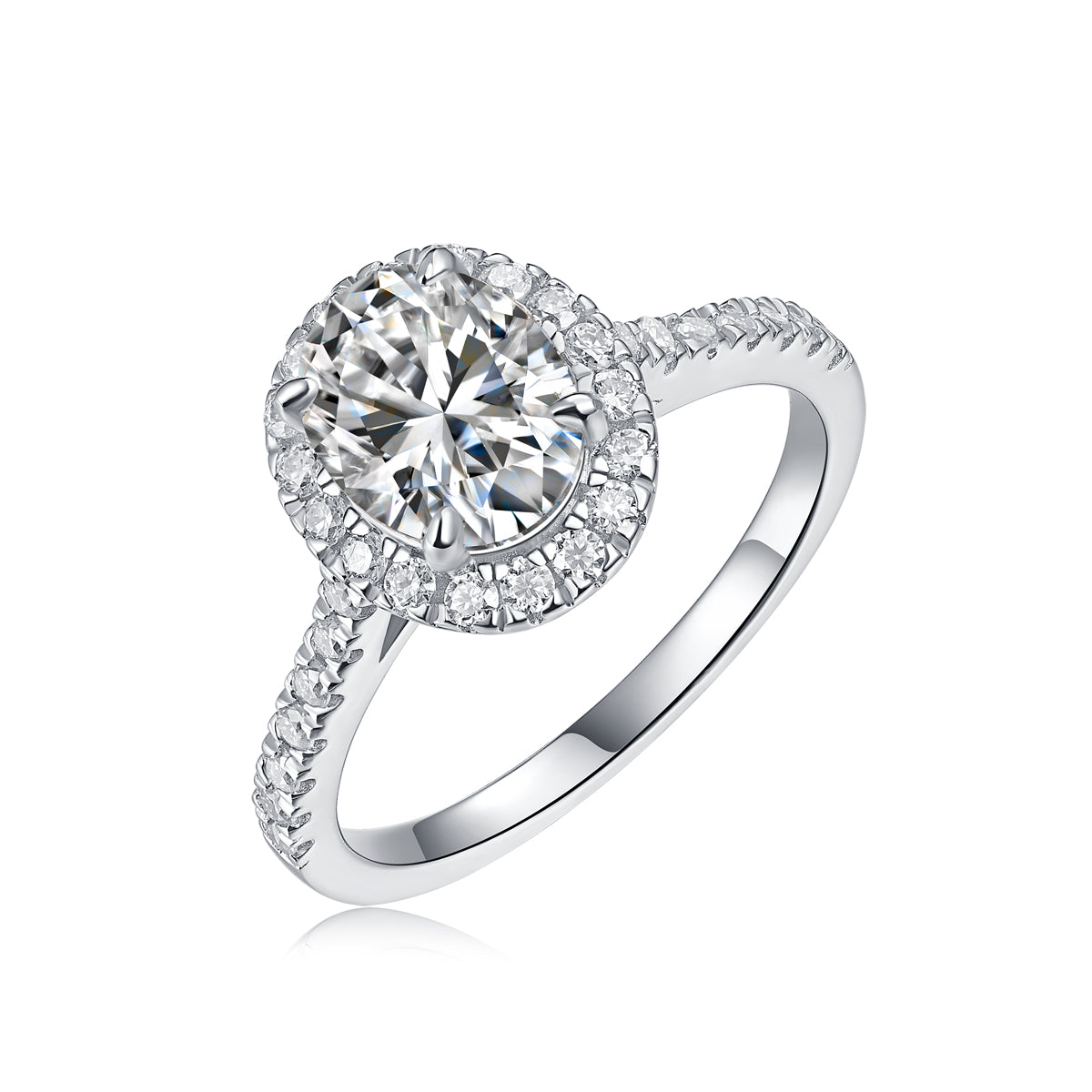 1Audrey Large Diamond Ring Luxury Fashion Set Moissanite Silver Ring Prohibit Tk Sales - 5 - CJ