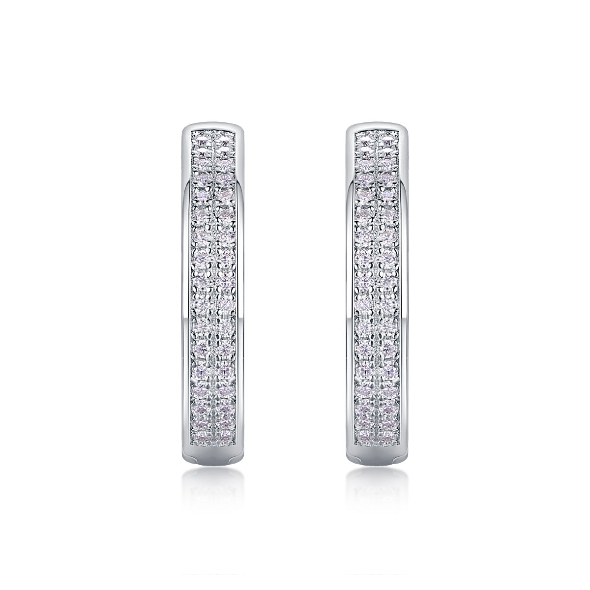 Firefly Light - Moissanite S925 Sterling Silver Earrings With Platinum-plated Stud Earrings, Fashionable, Trendy And Affordable Diamond Jewelry