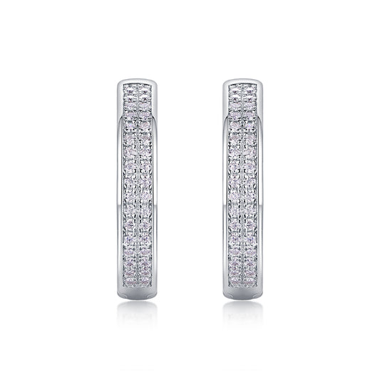 1Firefly Light - Moissanite S925 Sterling Silver Earrings With Platinum - plated Stud Earrings, Fashionable, Trendy And Affordable Diamond Jewelry Prohibit Tk Sales - 5 - cjdropshipping