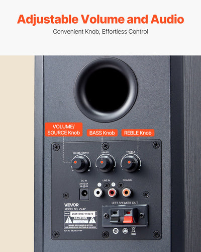 Active Powered Bookshelf Studio Monitor Speakers 20W X2 Bluetooth Coaxial Stereo - 5 - cjdropshipping