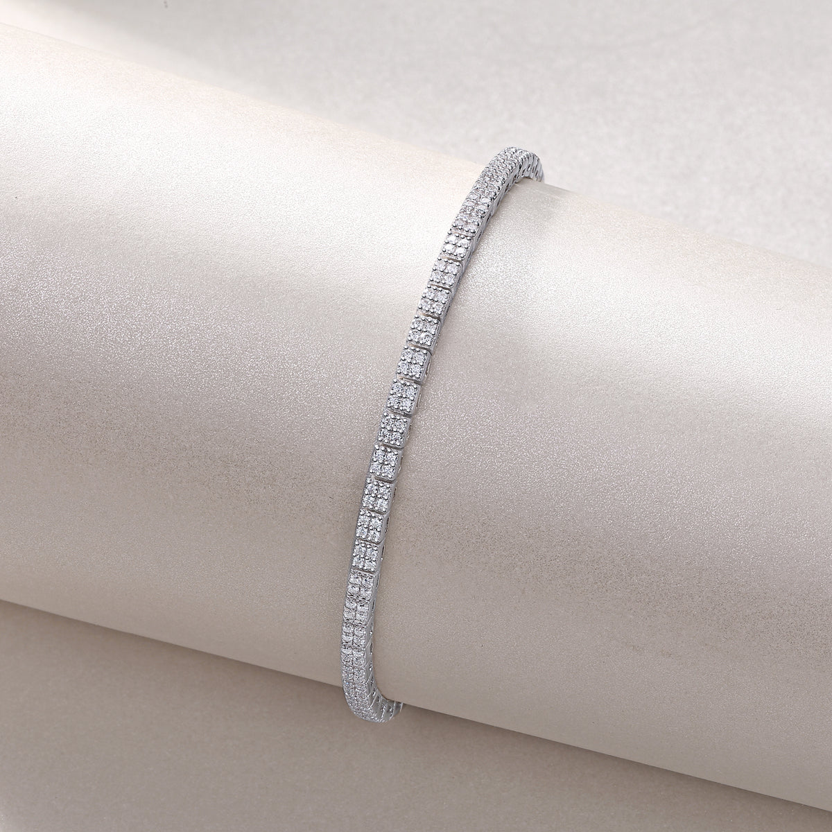 1Piano Poet Luxurious Fashion Set Mosan Diamond S925 Silver Bracelet Rivaling Natural Diamonds Prohibit TikTok sales - 5 - CJ