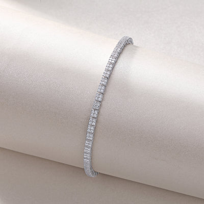 1Piano Poet Luxurious Fashion Set Mosan Diamond S925 Silver Bracelet Rivaling Natural Diamonds Prohibit TikTok sales - 5 - CJ
