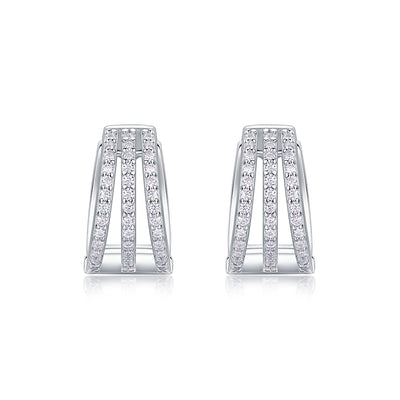 1Human March Luxury Fashion Diamond Earrings Stud Inlaid With Mosan Diamond Silver Jewelry Prohibit TikTok sales - 5 - CJ