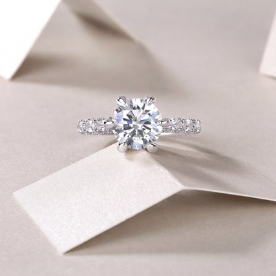 1Lady Luck Diamond Ring Luxury Fashion Set Moissanite Silver Ring Prohibit Tk Sales - 5 - CJ