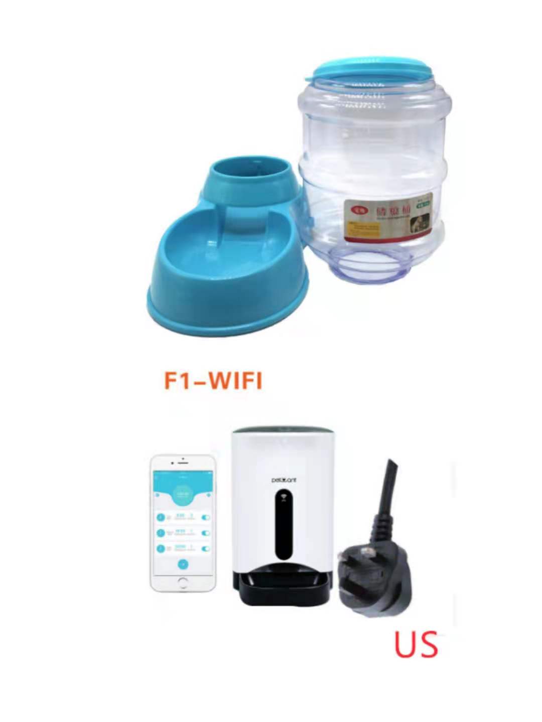 3.5L pet automatically feeding basin - 0 - CJ - Blue us - Waterf1WiFi - CJJJCWGY00043 - Blue us - Waterf1WiFi
