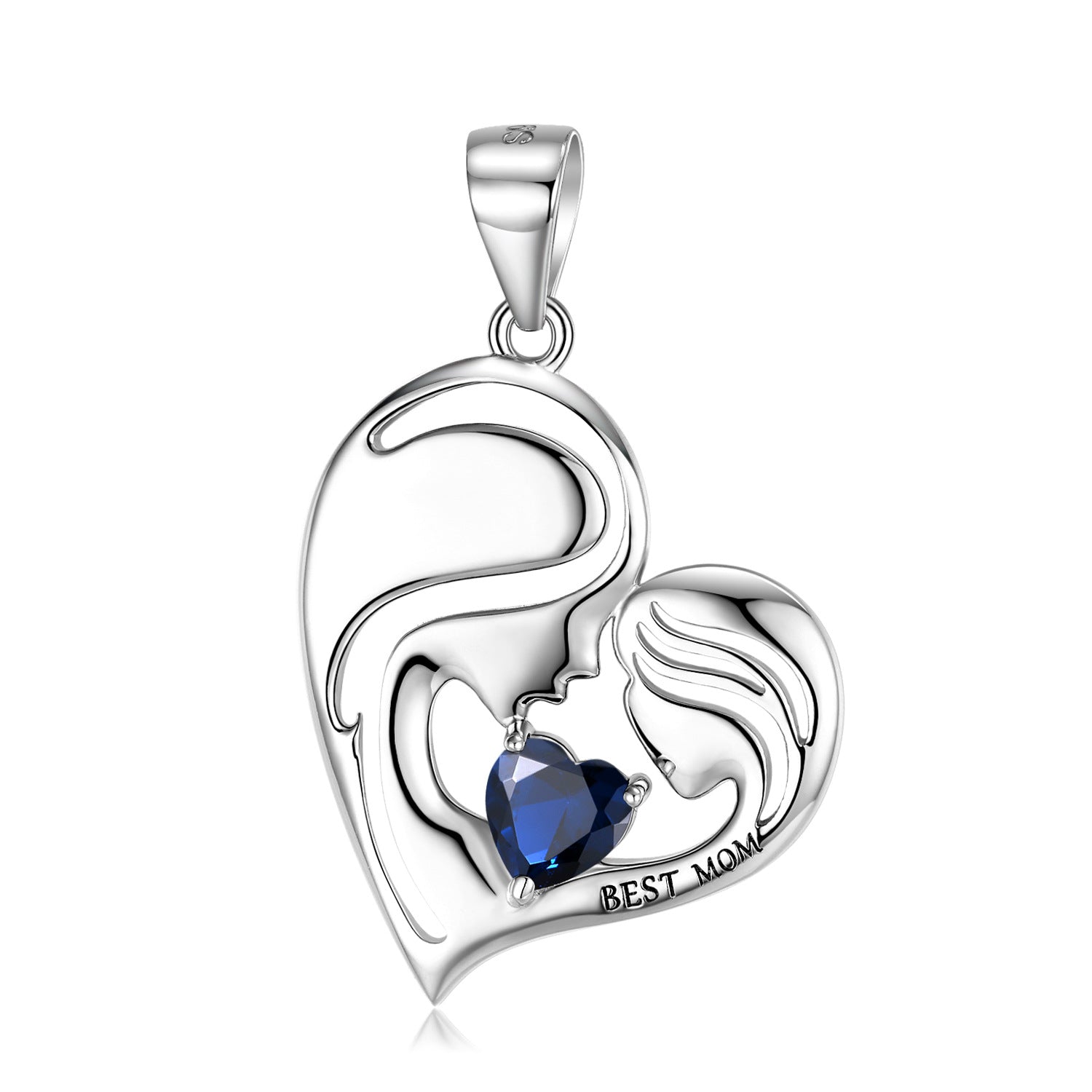S925 Sterling Silver Best Mom Necklace Mother's Day Series Necklace - 4 - CJ - PNC00829 - CJJE1599723 - PNC00829