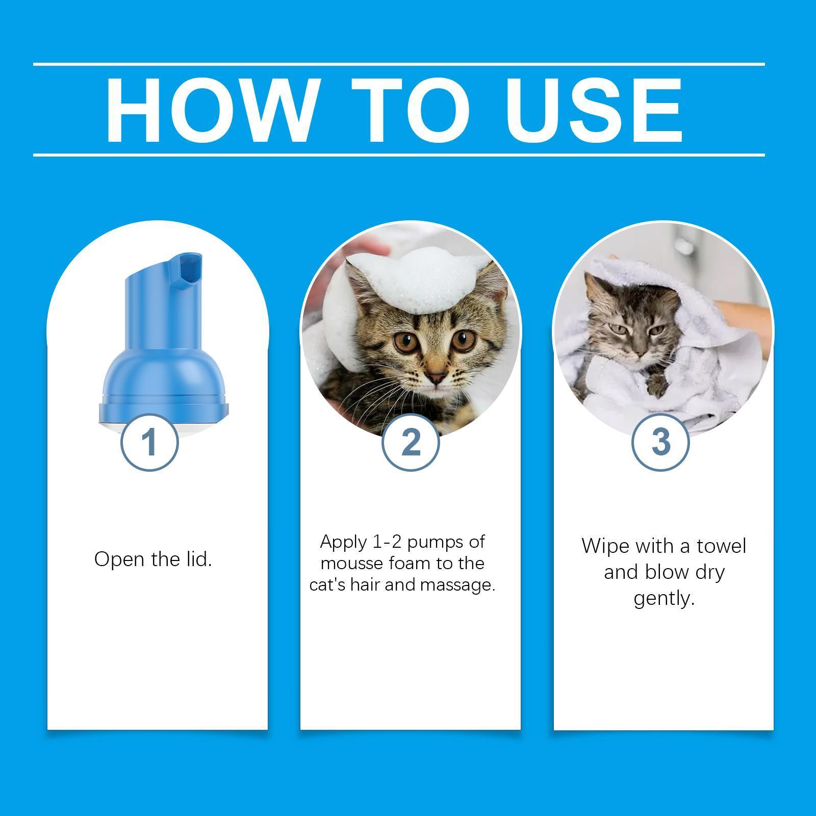 Yegebang Cat Cleaning Mousse Mild Non - irritating Pet Cleaning Foam - 5 - CJ