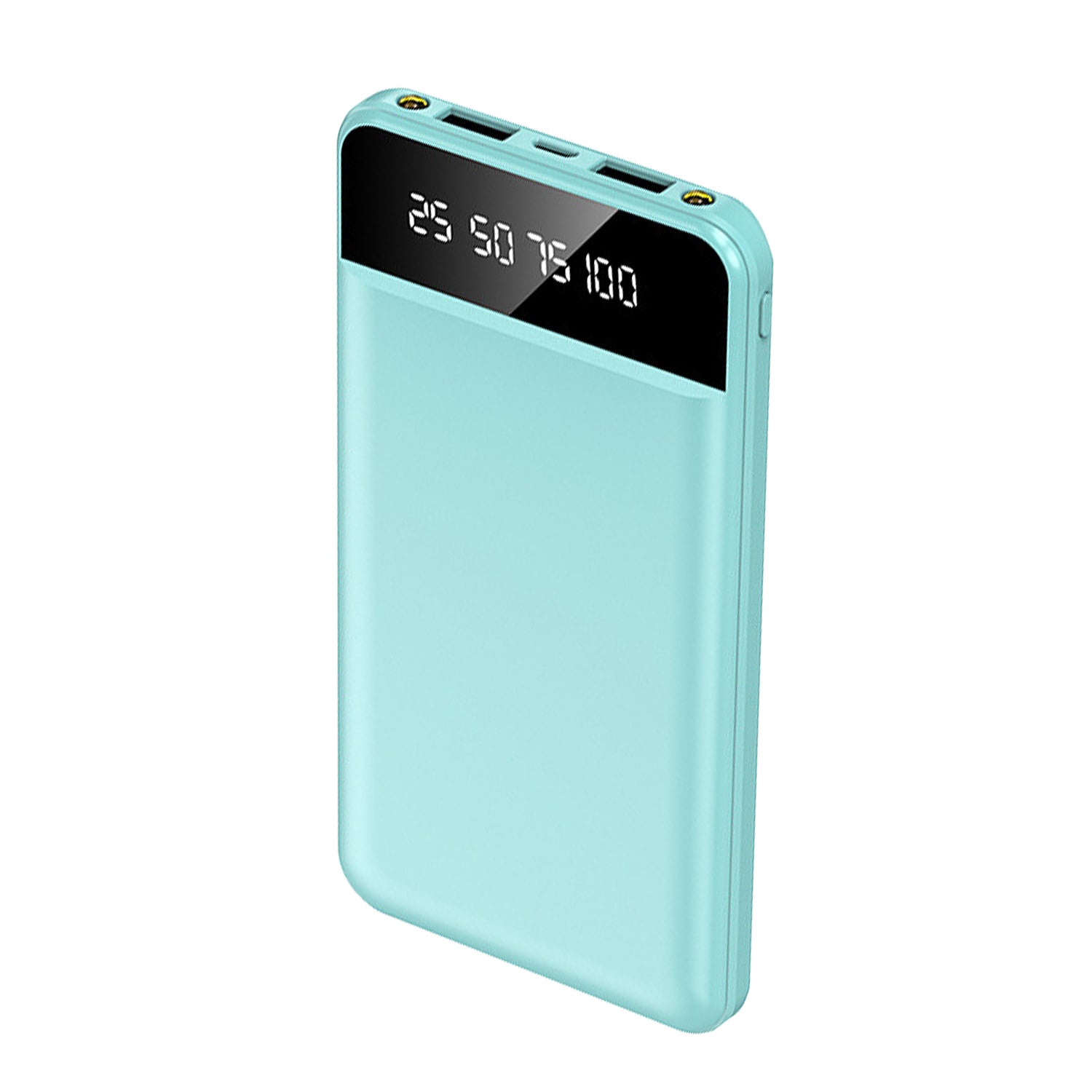 1Pc 10000mAh Power Bank Portable Ultra Slim Charger External Battery Pack With 2 USB Output Ports Charging Cable LED Flashlight Compatible With IOSPhone 15 And More - 5 - CJ