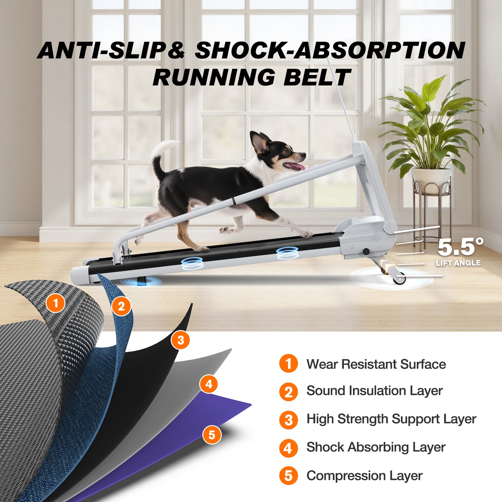New Quiet Smart Pet Treadmill, Adjustable Speed, Perfect For Small Medium Dogs - 5 - CJ