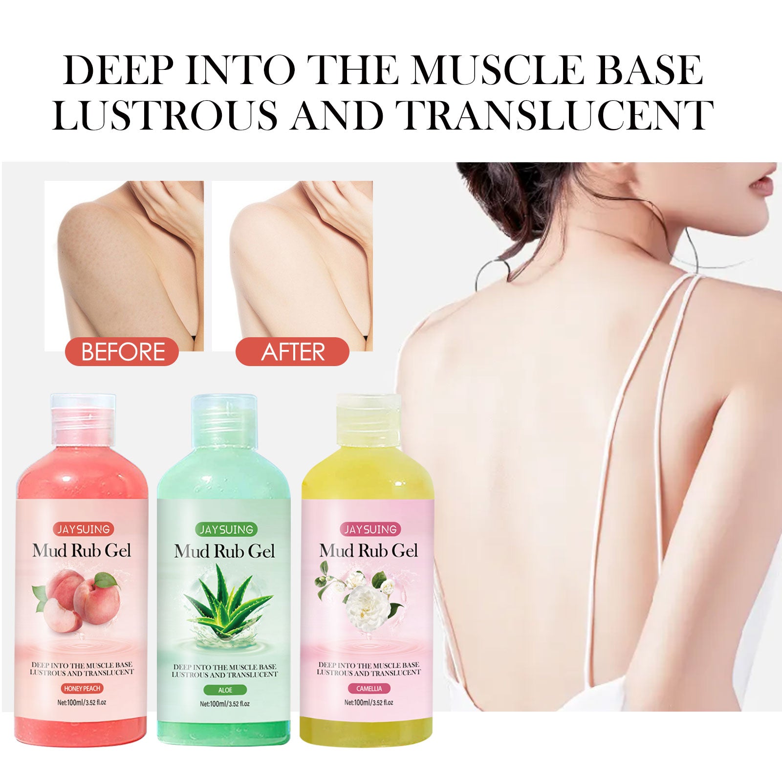 Jaysuing Rub Mud Paste, Body Skin Cleansing Melanin Tender Smooth And Lighten Skin Exfoliating Scrub - 5 - CJ