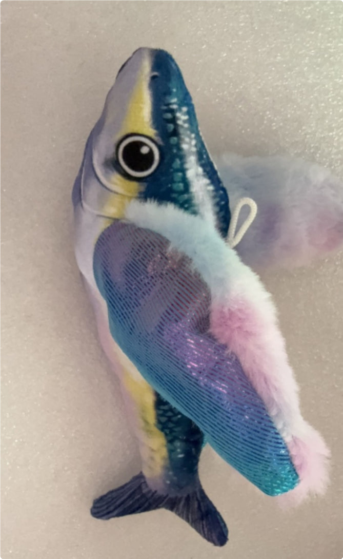 Pet Plush Toy Making Sound Electric Fish Jumping Winged Bird - 0 - CJ