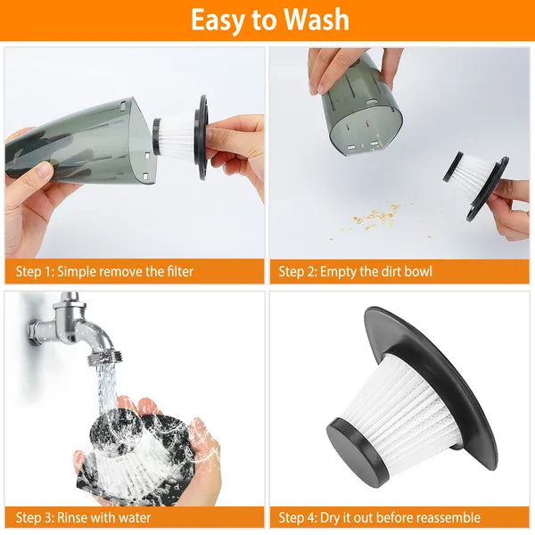 Car Handheld Vacuum Cleaner Cordless Rechargeable Hand Vacuum Portable Strong Suction Vacuum - 5 - cjdropshipping