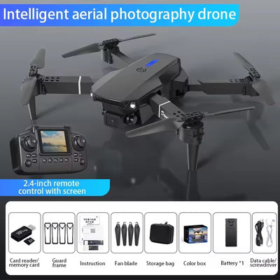 E88 Pro Mini Drone With Screen Control 4K Dual Camera Optical Flow Positioning LED Lighting Remote Control - 5 - CJ