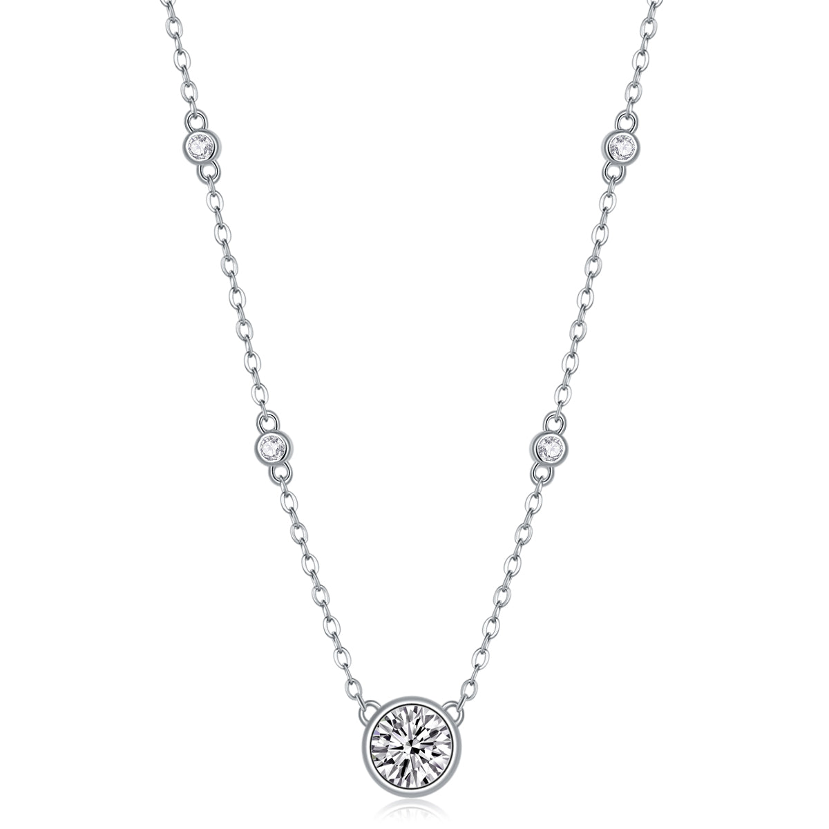 1Natural Reverie - A Fashionable And Luxurious Diamond Jewelry Pendant Set With 1 - carat Moissan Diamond S925 Sterling Silver And Platinum Plating Prohibit TikTok sales - 5 - cj