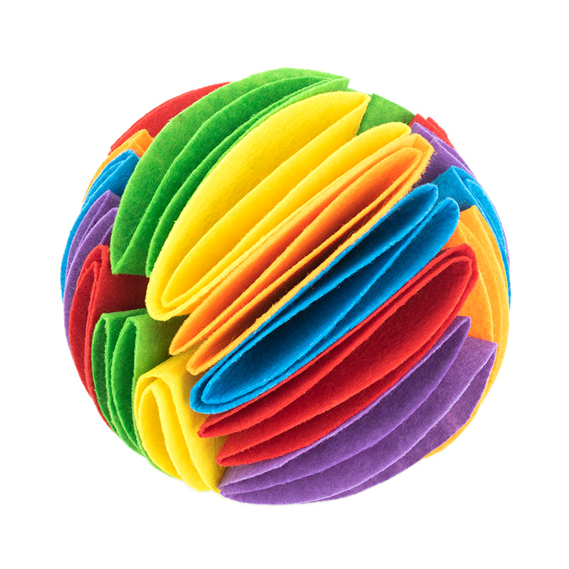 Foldable Dog Snuffle Ball Dog Training Toys Increase IQ Pet Cat Training Games Feeding Intelligence Toy - 4 - CJ - L - Rainbow color - CJGY1452446 - L - Rainbow color