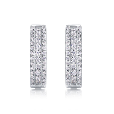 1Splendid Night Luxury Fashion Diamond Earrings Stud Set With Mosan Diamond Silver Ornaments Prohibit TikTok sales - 5 - CJ