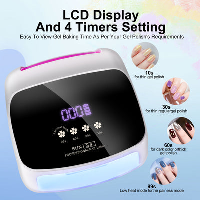 UV Nail Lamp, Professional Cordless UV LED Lamp For Nails 66Pcs Lamp Beads Automatic Sensor Gel Nail Uv Light For Nail Art At Home And In Salons - 5 - CJ