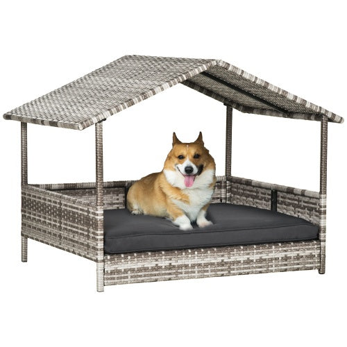 The Rattan Dog House Outdoor With Canopy Is Suitable For Small And Medium - sized Dogs - 5 - CJ