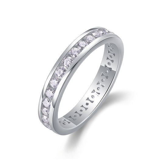 1Diamond Ring Luxury Fashion Set Moissanite Silver Ring Prohibit TikTok sales - 5 - CJ