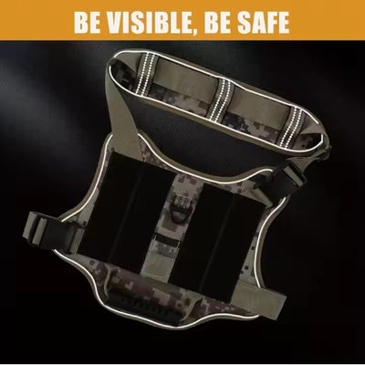 USLOCAL Tactical Service Dog Harness With Control Handle No Pulling Adjustable Reflective Pet Vest Harness Easy Walking Training - 5 - CJ