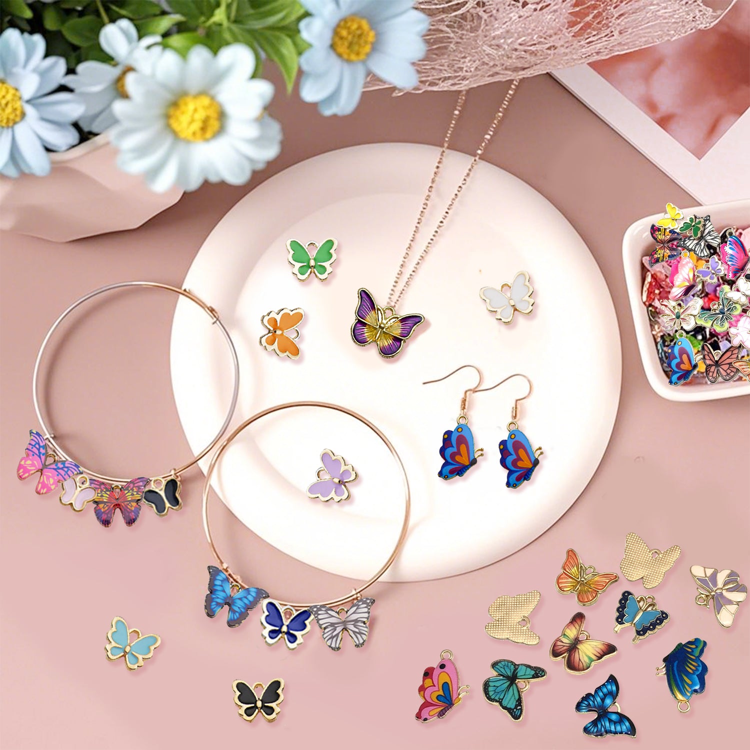 126 Pcs Butterfly Charms - 5 - CJ