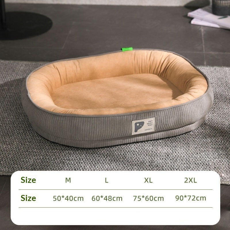 Oval Plush Bed For Cats And Dogs To Keep Warm In Fall And Winter - 0 - CJ