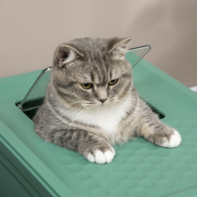 Fully Enclosed Cat Litter Box Portable Pet Toilet With Spoon Large Space - 5 - cjdroshippping