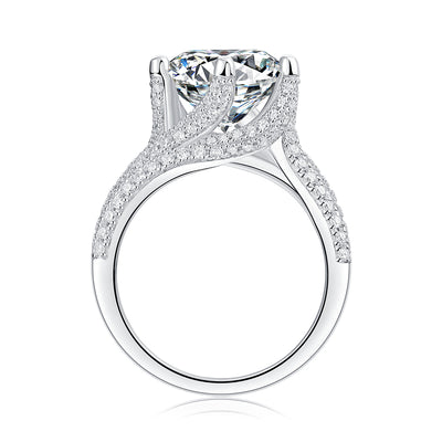1Luxury Fashion Large Diamond Ring Moissanite Silver Ring Prohibit TikTok sales - 5 - CJ