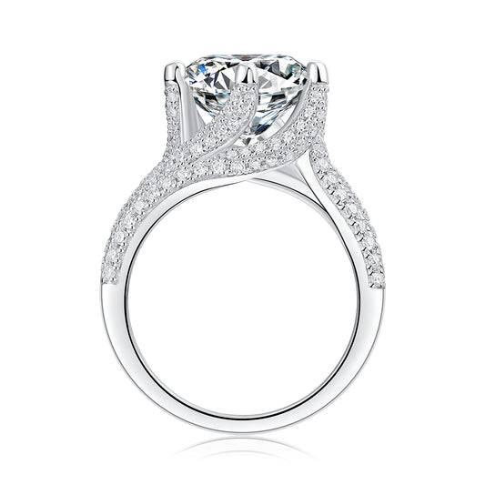 1Luxury Fashion Large Diamond Ring Moissanite Silver Ring Prohibit TikTok sales - 5 - CJ